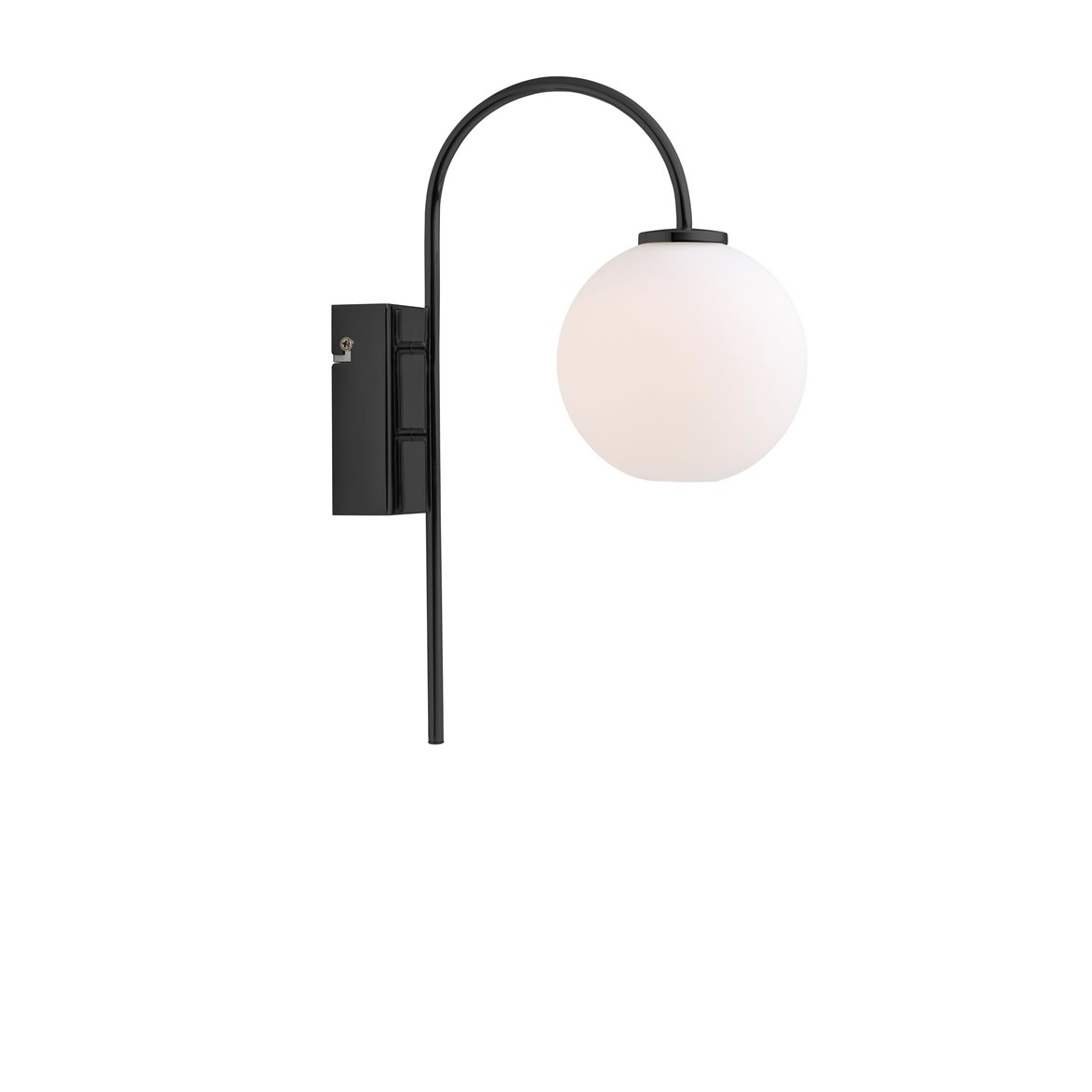 Ballon vägglampa svart G9