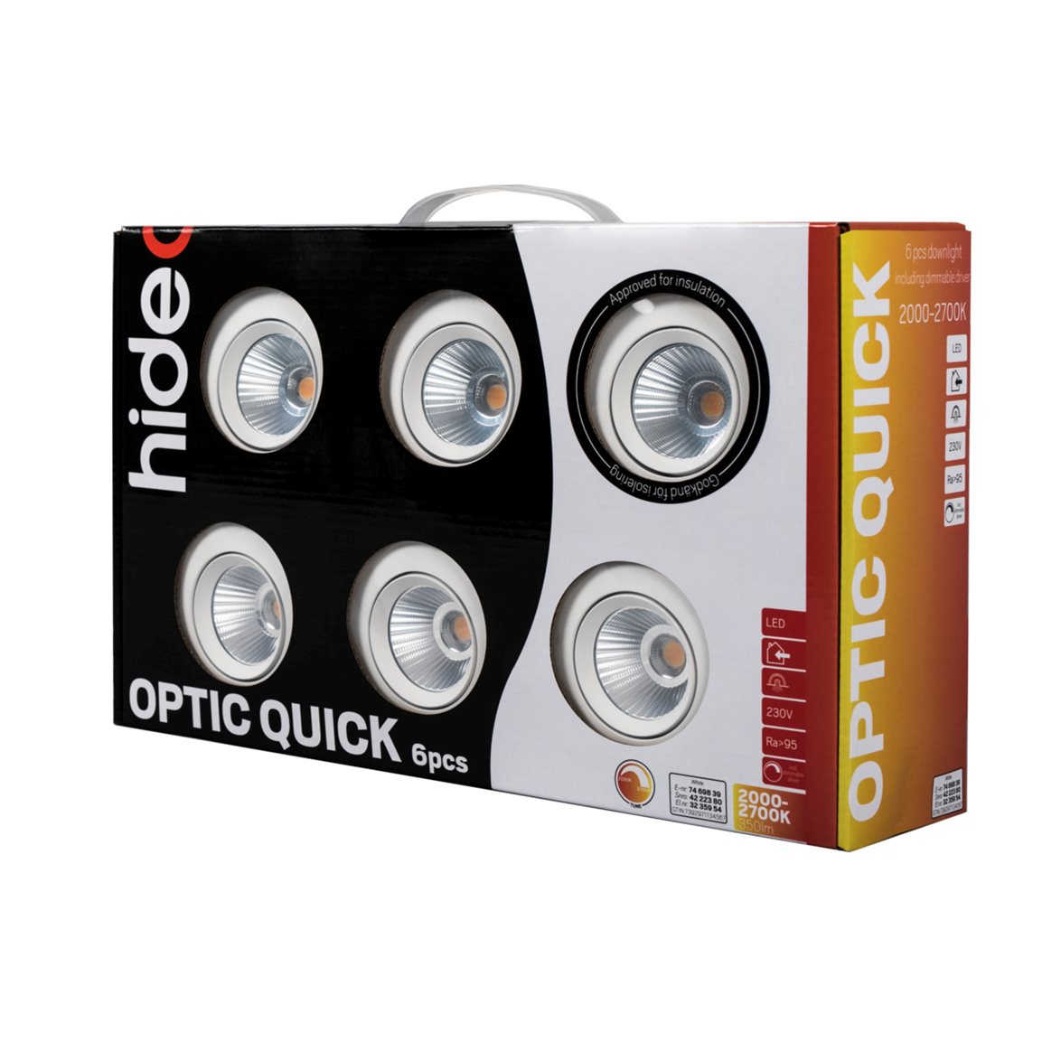 Downlight Optic Quick ISO 6-pack Vit Tune