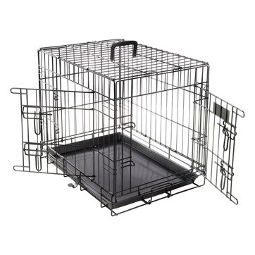 Flamingo Hundbur Metall EBO Svart S