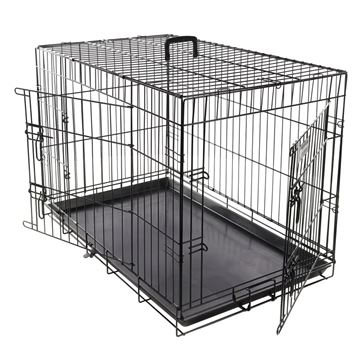 Flamingo Hundbur Metall EBO Svart L