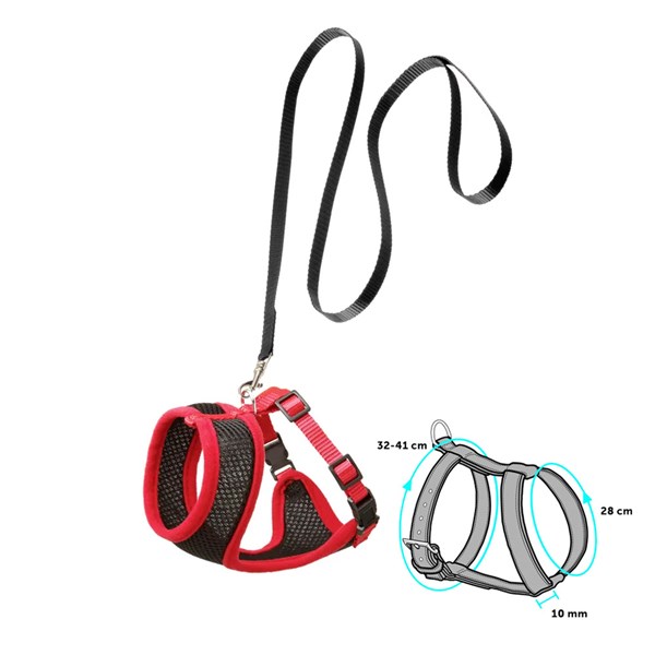 Flamingo Kattsele Harms röd 32-41cm