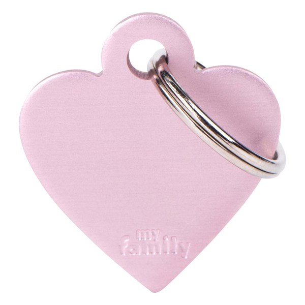 My Family ID-bricka Hjärta Liten Rosa