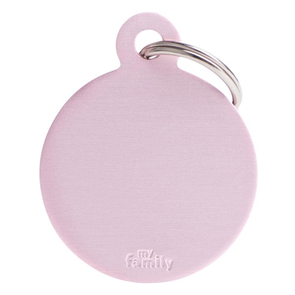My Family ID-bricka Cirkel Stor Rosa