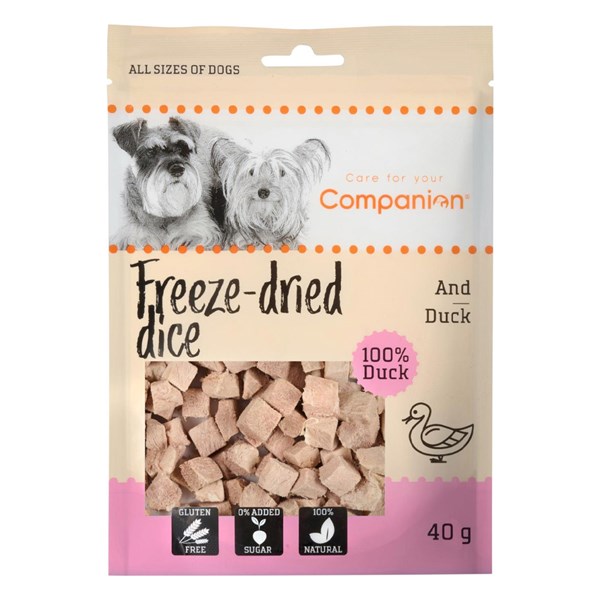 Companion Frystorkade kuber av anka 40g