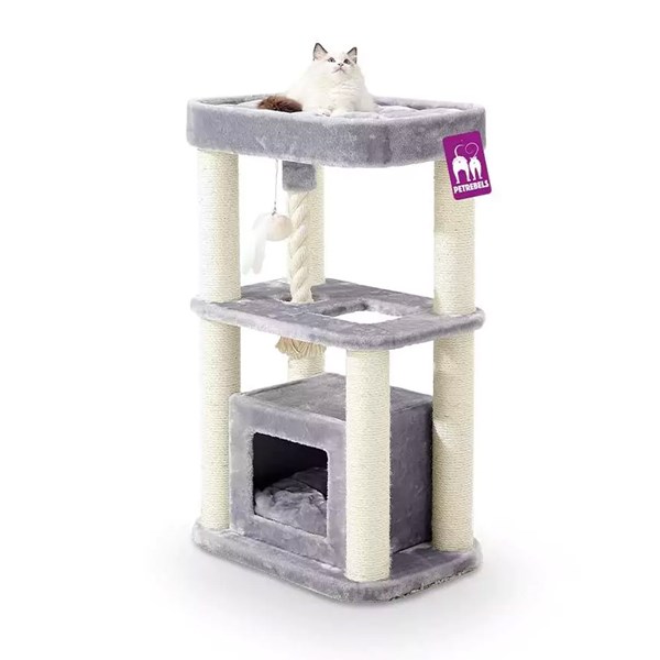 Pet Rebels Klösmöbel Villa 100 ljus grå