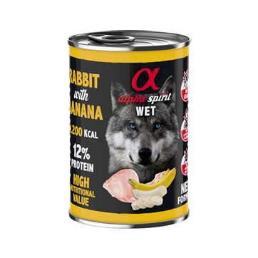 Alpha Spirit Dog Wet Rabbit With Banana 400g