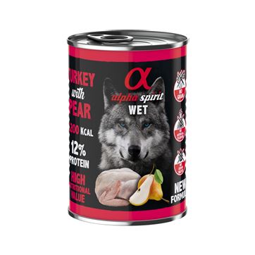 Alpha Spirit Dog Wet Turkey With Pear 400g