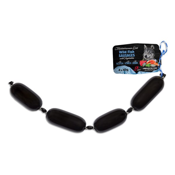 Alpha Spirit Sausage Mediterranean Wild Fish With Vegs 4x65g