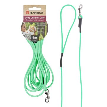 Flamingo Spårlina Caspar biothane rund mintgrön 500cm Ø4mm
