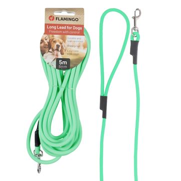 Flamingo Spårlina Caspar biothane rund mintgrön 500cm Ø6mm