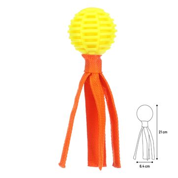 Flamingo Hundleksak Lipa, boll med remsor