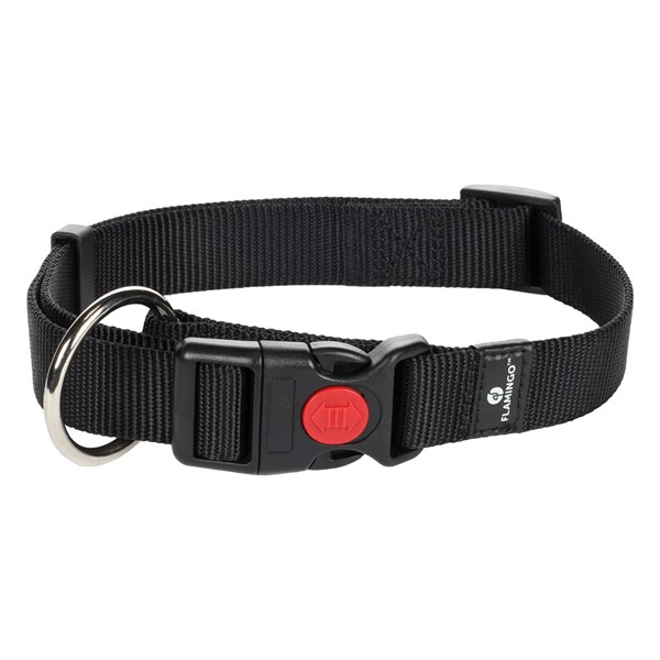 Flamingo Hundhalsband Ziggi svart XL 55-75cm 40mm