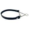 Alac Hundhalsband halvstryp svart läder 30cm