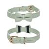 Flamingo Halsband Nela mintgrön med rosett, konstläder, 31-39cm 20mm