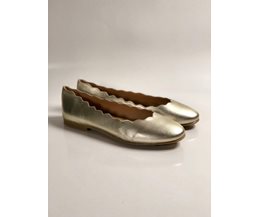 Marielle ballerina guld skinn