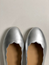 Marielle ballerina silver skinn
