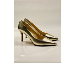 Carrie pumps guld skinn
