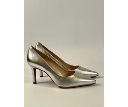 Carrie pumps silver skinn