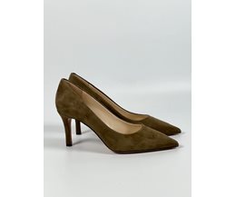 Carrie pumps grön mocka