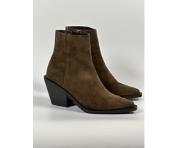 Elin boots grön mocka