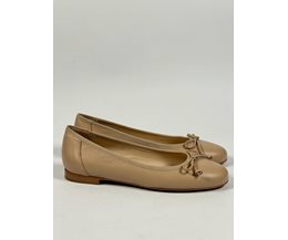 Natalie ballerina beige skinn