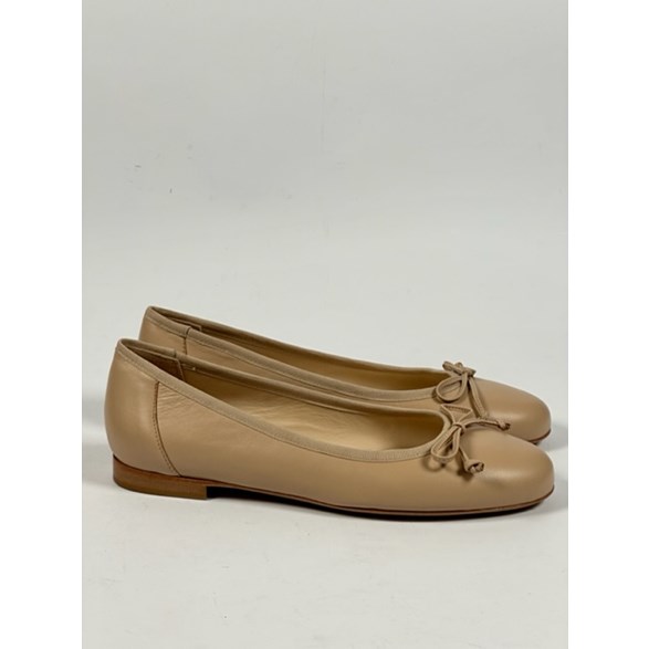 Natalie ballerina beige skinn