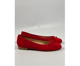 Natalie ballerina röd mocka