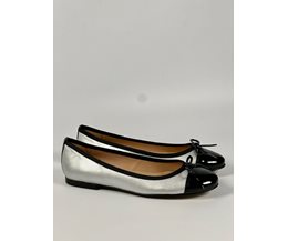Alba ballerina silver skinn
