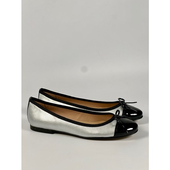 Alba ballerina silver skinn