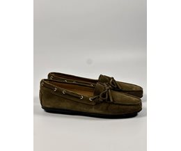 Mona car shoes grön mocka