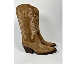 Sandra cowboystövlar beige mocka
