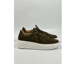Paola sneakers grön mocka