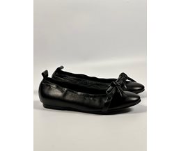 Victoria ballerina svart skinn