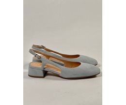 Sofia slingback ljusblå mocka