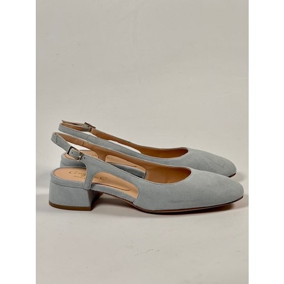 Sofia slingback ljusblå mocka