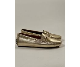 Sally car shoes guld skinn
