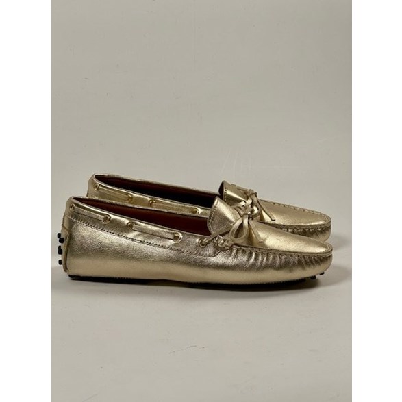 Sally car shoes guld skinn