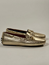 Sally car shoes guld skinn