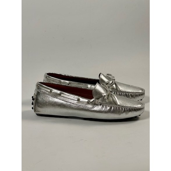 Sally car shoes silver skinn