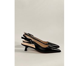 Wilma slingback svart skinn