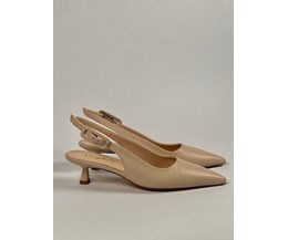 Wilma slingback beige skinn