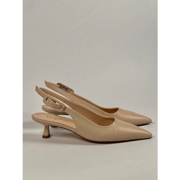 Wilma slingback beige skinn