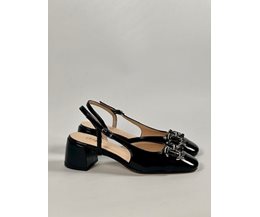 Linda slingback svart naplack