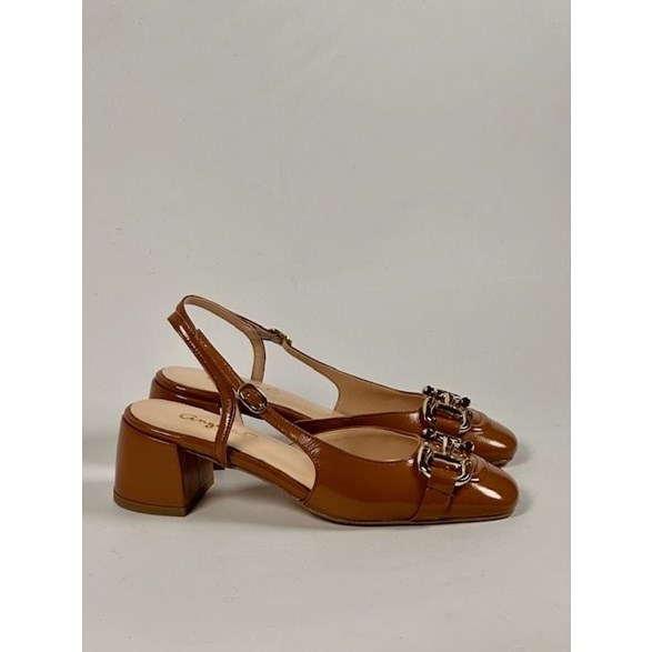 Linda slingback ljus cognac naplack
