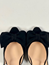 Asta slingback svart mocka
