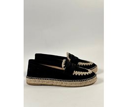 Estelle espadrillos svart mocka