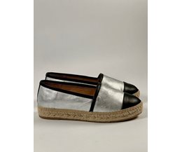 Daria espadrillos silver/svart skinn