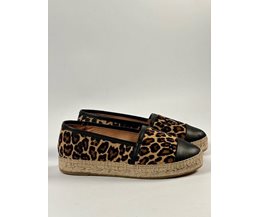 Daria espadrillos leopard/svart skinn