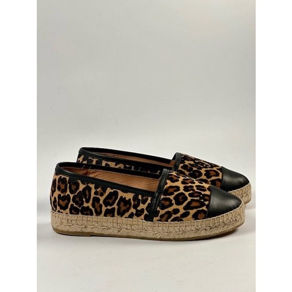 Daria espadrillos leopard/svart skinn