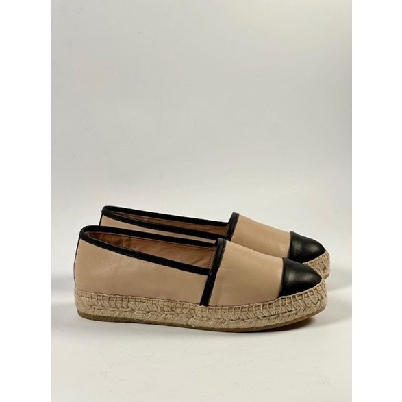 Daria espadrillos beige/svart skinn